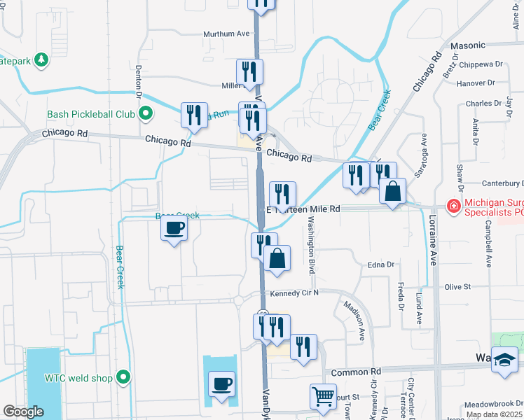 Van Dyke & Old 13 Mile Rd, Warren MI Walk Score