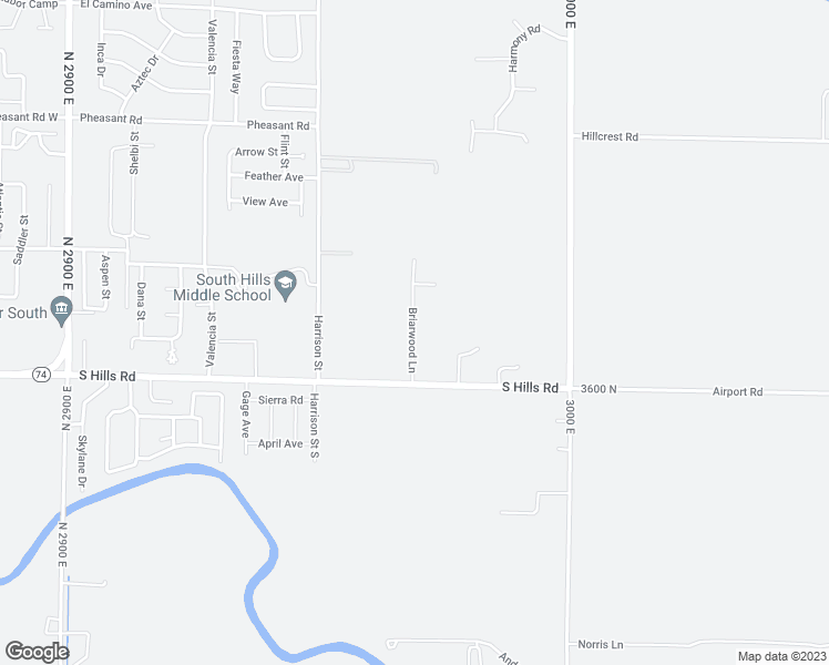 map of restaurants, bars, coffee shops, grocery stores, and more near 1539 Briarwood Lane in Twin Falls