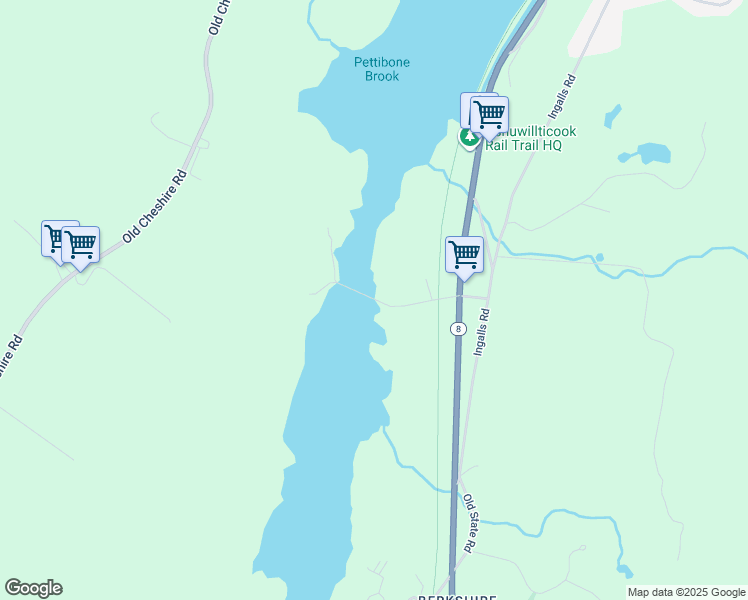 map of restaurants, bars, coffee shops, grocery stores, and more near Nobodys Road in New Ashford