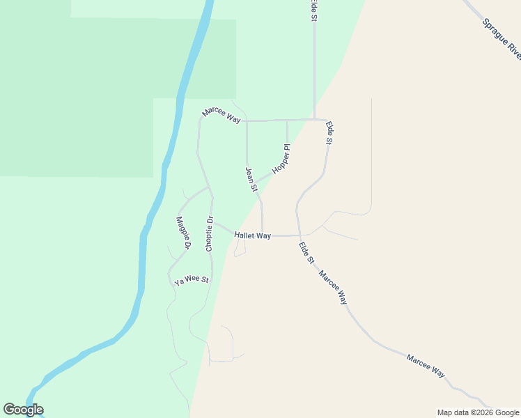 map of restaurants, bars, coffee shops, grocery stores, and more near 32714 Jean Street in Chiloquin