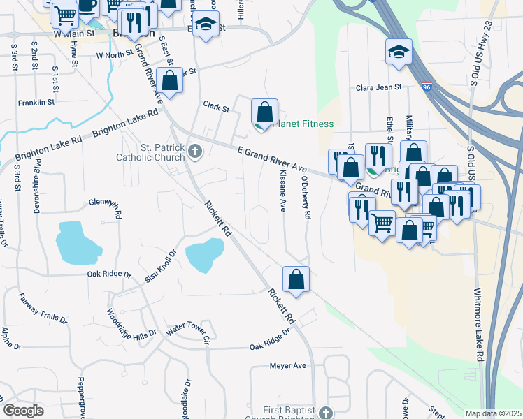 map of restaurants, bars, coffee shops, grocery stores, and more near 164 Kissane Avenue in Brighton