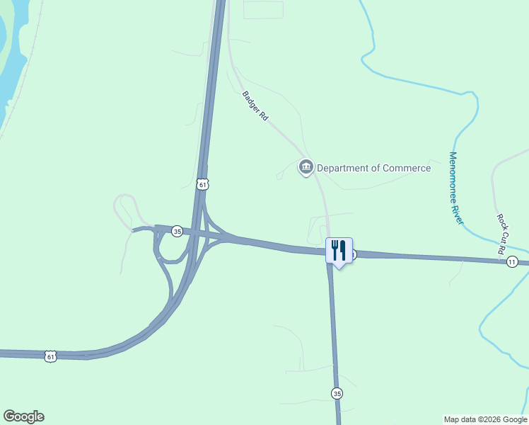 map of restaurants, bars, coffee shops, grocery stores, and more near 527 Badger Road in Hazel Green