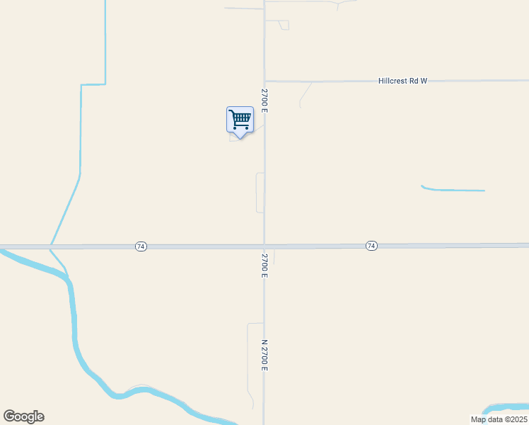 map of restaurants, bars, coffee shops, grocery stores, and more near 3616 North 2700 East in Twin Falls