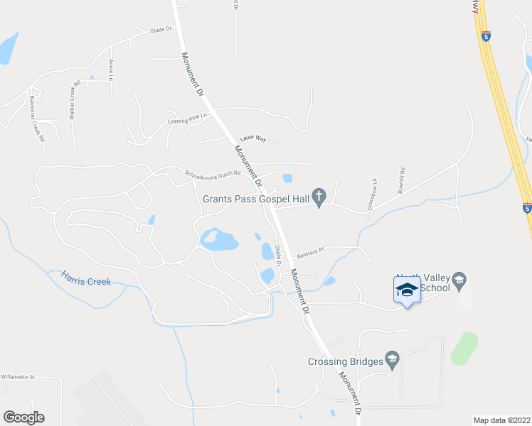 map of restaurants, bars, coffee shops, grocery stores, and more near 7000 Monument Drive in Grants Pass