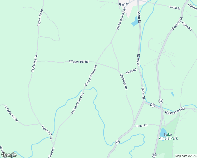 map of restaurants, bars, coffee shops, grocery stores, and more near 76 Old Sunderland Road in Montague