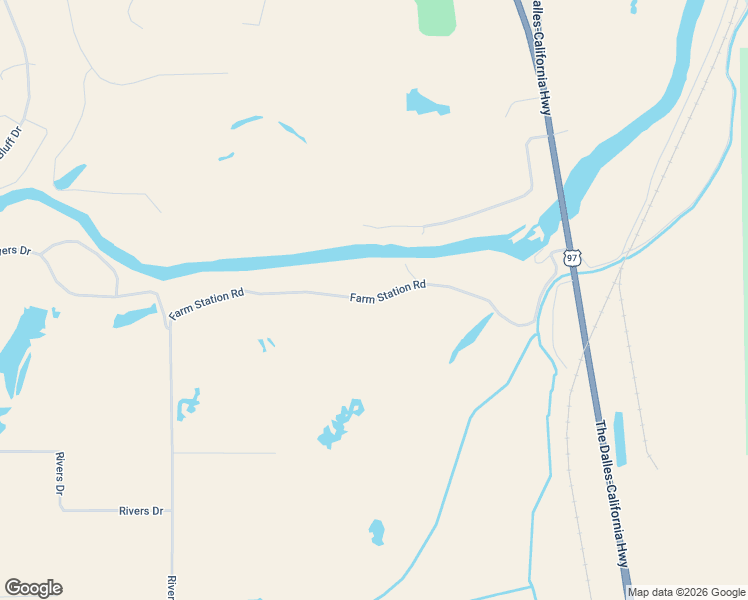 map of restaurants, bars, coffee shops, grocery stores, and more near Farm Station Road in Klamath County