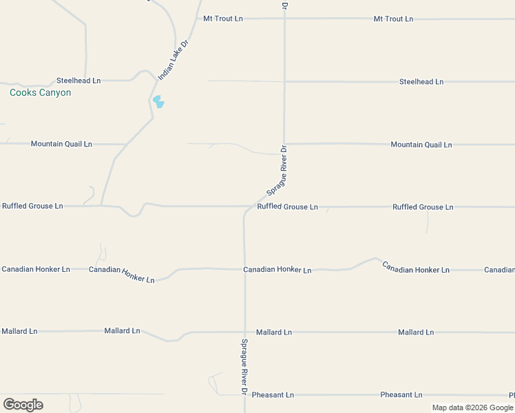 map of restaurants, bars, coffee shops, grocery stores, and more near Ruffled Grouse Lane in Chiloquin