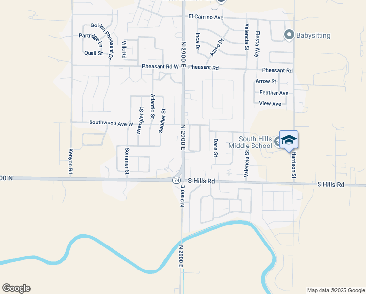 map of restaurants, bars, coffee shops, grocery stores, and more near 1601 Washington Street South in Twin Falls