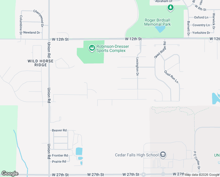map of restaurants, bars, coffee shops, grocery stores, and more near 3222 Pendleton Dr in Cedar Falls