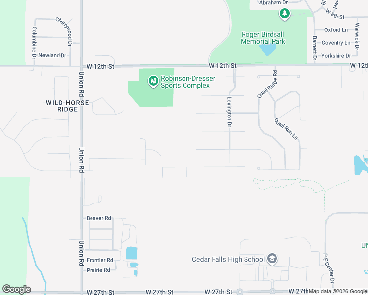 map of restaurants, bars, coffee shops, grocery stores, and more near 3222 Pendleton Dr in Cedar Falls