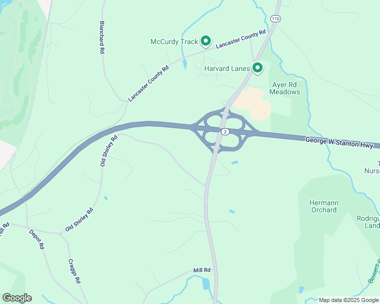 map of restaurants, bars, coffee shops, grocery stores, and more near 16 Old Shirley Road in Harvard
