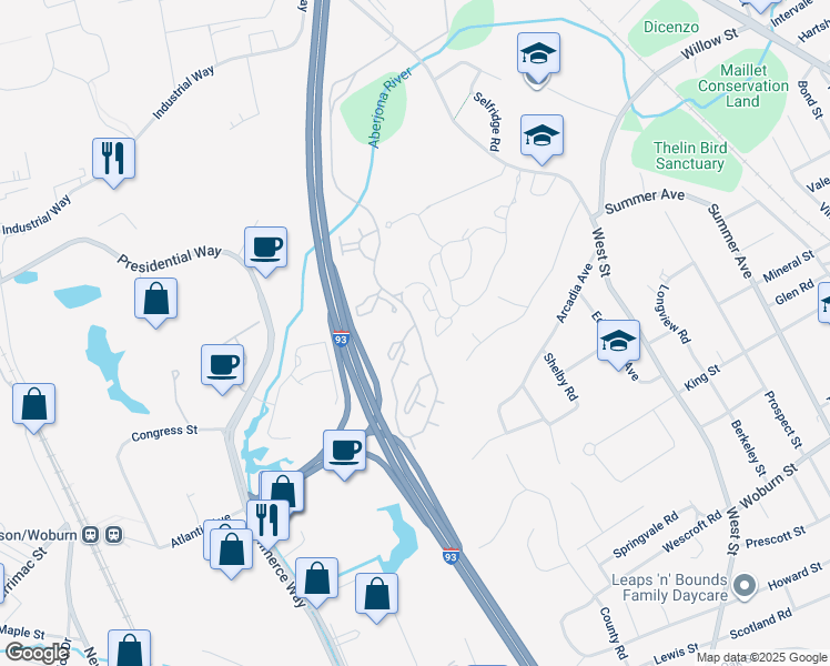 map of restaurants, bars, coffee shops, grocery stores, and more near 16 Taylor Drive in Reading