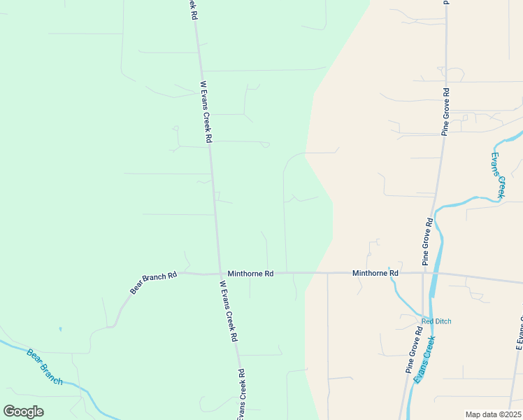 map of restaurants, bars, coffee shops, grocery stores, and more near 7200 West Evans Creek Road in Rogue River
