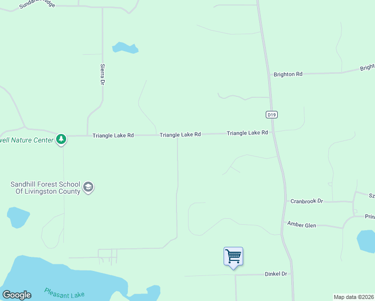 map of restaurants, bars, coffee shops, grocery stores, and more near 5055 Pleasant Lake Road in Howell