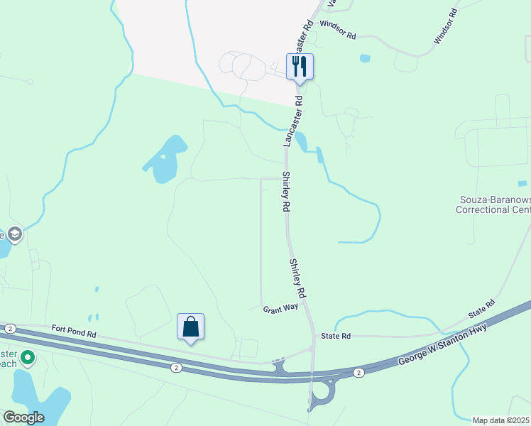 map of restaurants, bars, coffee shops, grocery stores, and more near 227 Grant Way in Lancaster