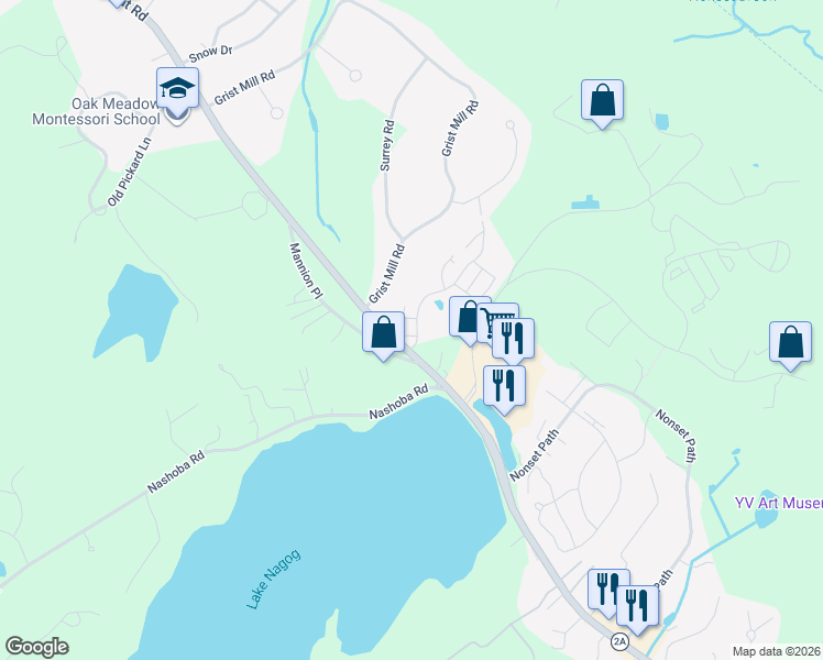 map of restaurants, bars, coffee shops, grocery stores, and more near 4 Boxwood Drive in Littleton