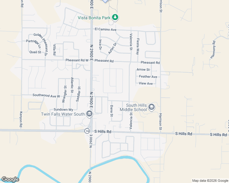 map of restaurants, bars, coffee shops, grocery stores, and more near 1453 Jump Street in Twin Falls