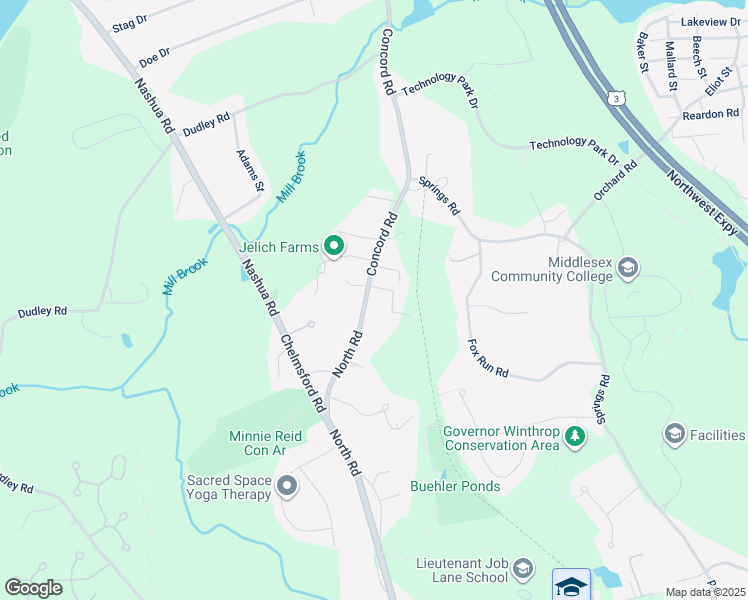 map of restaurants, bars, coffee shops, grocery stores, and more near 1480 Concord Road in Billerica