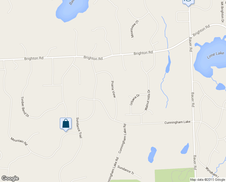 map of restaurants, bars, coffee shops, grocery stores, and more near 5288 Prairie View in Brighton