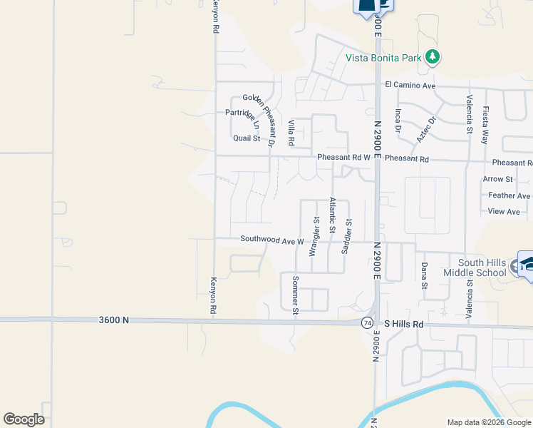 map of restaurants, bars, coffee shops, grocery stores, and more near 1447 Golden Pheasant Drive in Twin Falls