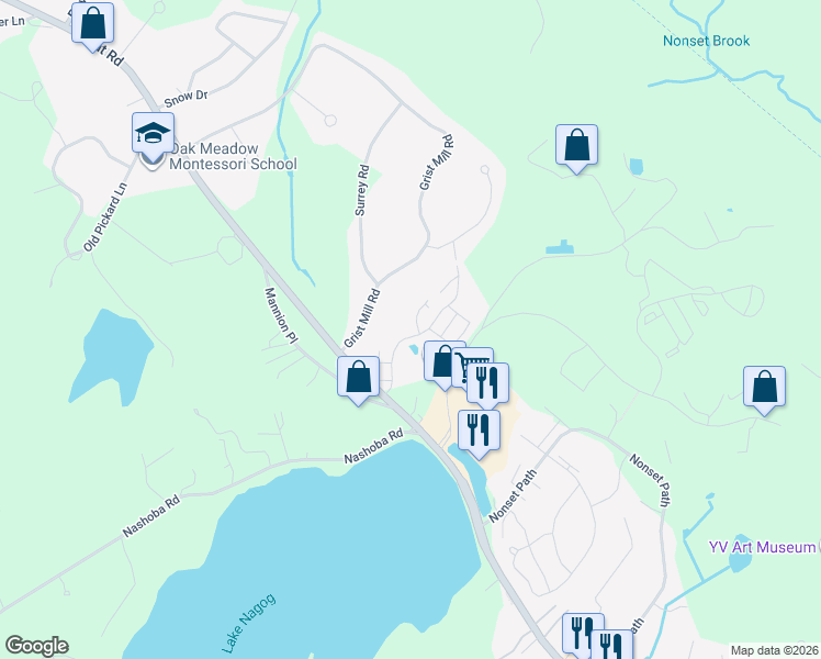 map of restaurants, bars, coffee shops, grocery stores, and more near 3 Buttercup Lane in Littleton