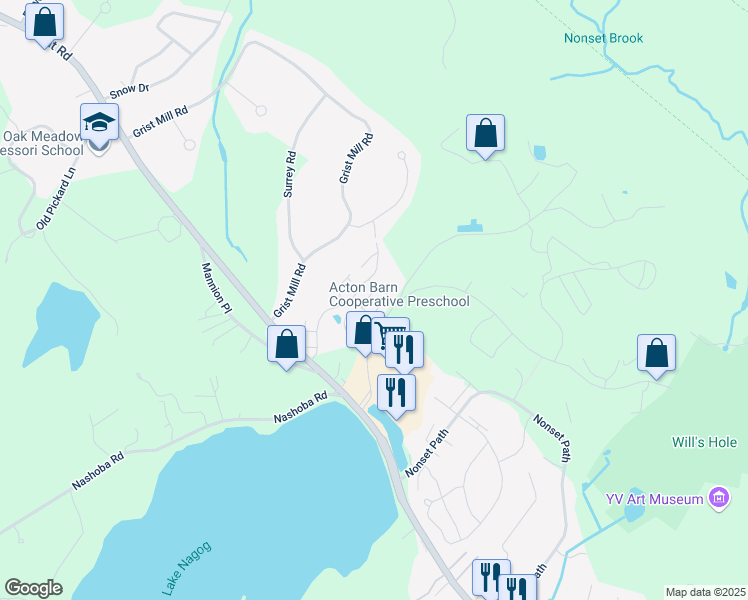 map of restaurants, bars, coffee shops, grocery stores, and more near 17 Boxwood Drive in Littleton