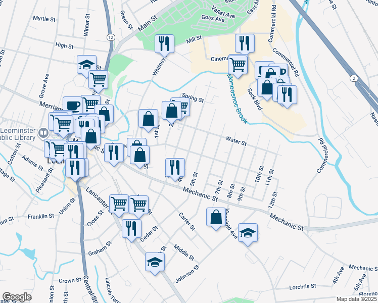 Spruce Street, Leominster MA Walk Score