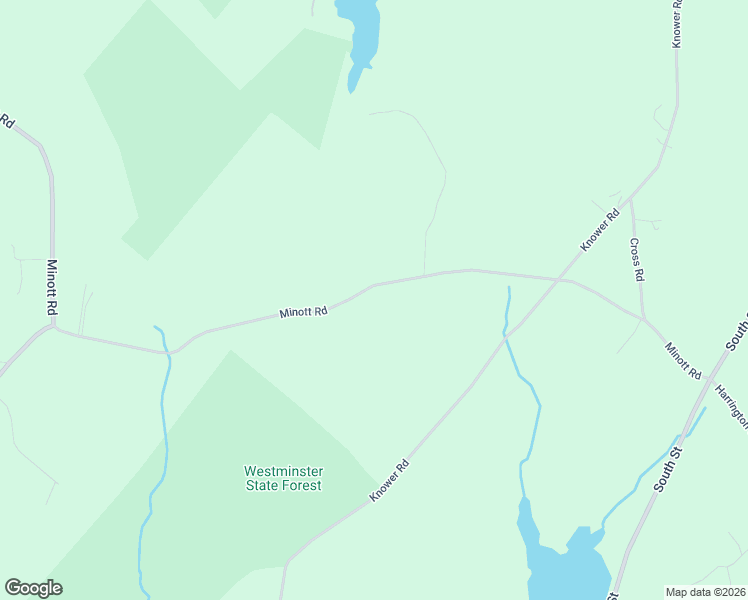 map of restaurants, bars, coffee shops, grocery stores, and more near 84 Minott Road in Westminster