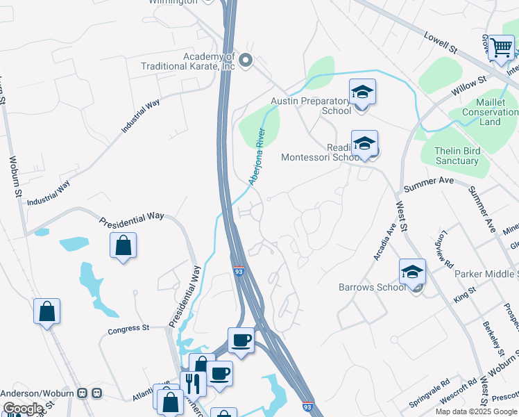 map of restaurants, bars, coffee shops, grocery stores, and more near 2000 Inwood Drive in Reading
