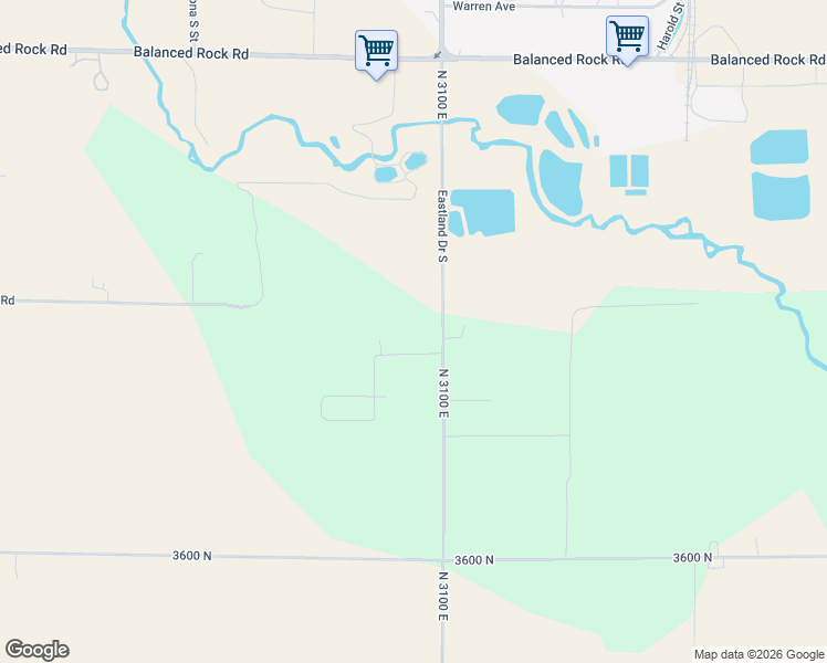 map of restaurants, bars, coffee shops, grocery stores, and more near 3092 Camille Lane in Twin Falls
