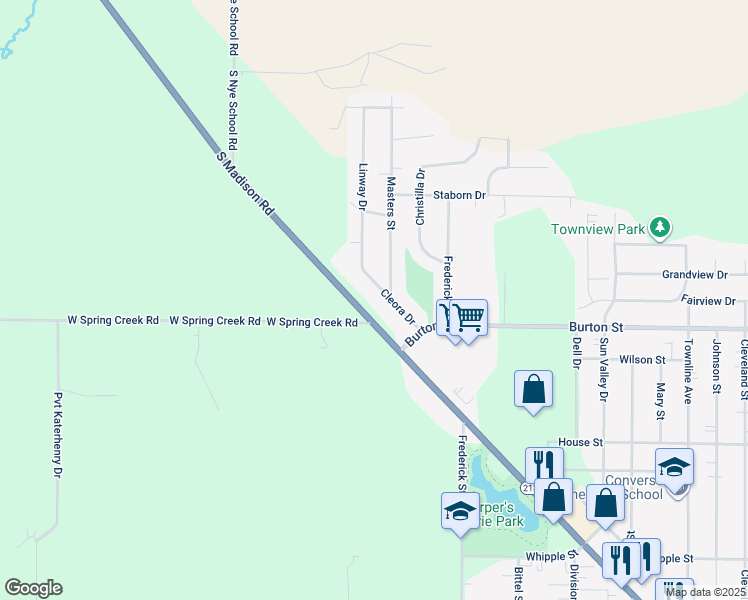 map of restaurants, bars, coffee shops, grocery stores, and more near 1958 Cleora Drive in Beloit