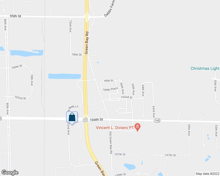 map of restaurants, bars, coffee shops, grocery stores, and more near 6746 100th Place in Pleasant Prairie