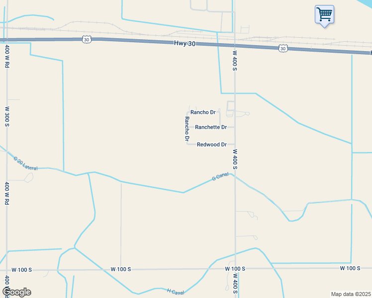 map of restaurants, bars, coffee shops, grocery stores, and more near 321 Redwood Drive in Burley