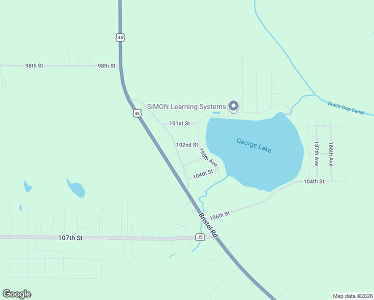 map of restaurants, bars, coffee shops, grocery stores, and more near 19549 102nd Street in Bristol