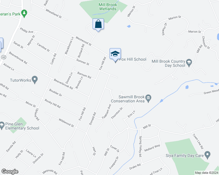 map of restaurants, bars, coffee shops, grocery stores, and more near 1 Marvel Avenue in Burlington