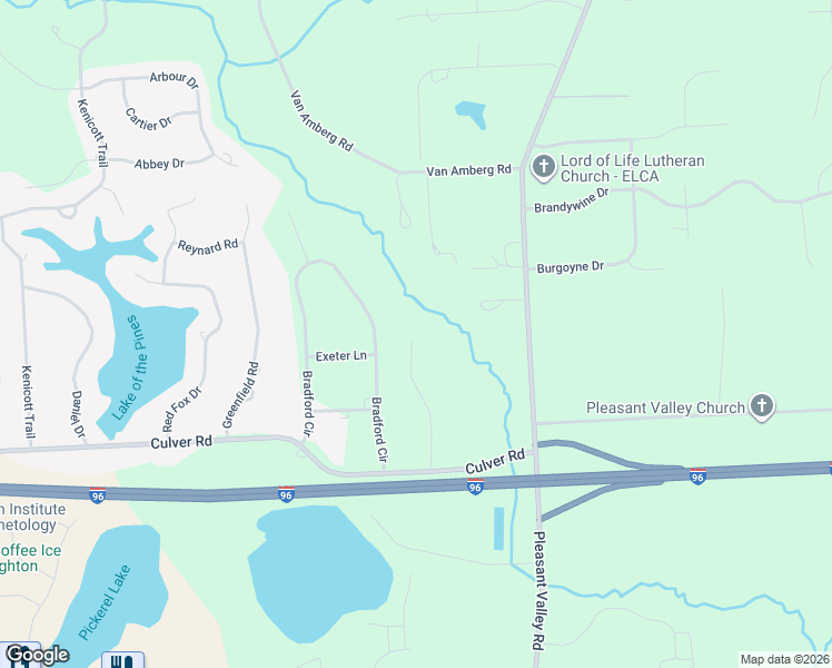 map of restaurants, bars, coffee shops, grocery stores, and more near 11365 Culver Road in Brighton