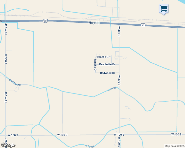 map of restaurants, bars, coffee shops, grocery stores, and more near 321 Redwood Drive in Burley