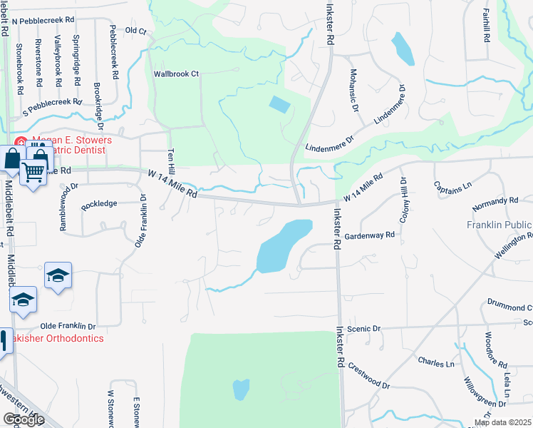 map of restaurants, bars, coffee shops, grocery stores, and more near 27655 Chatsworth Street in Farmington Hills