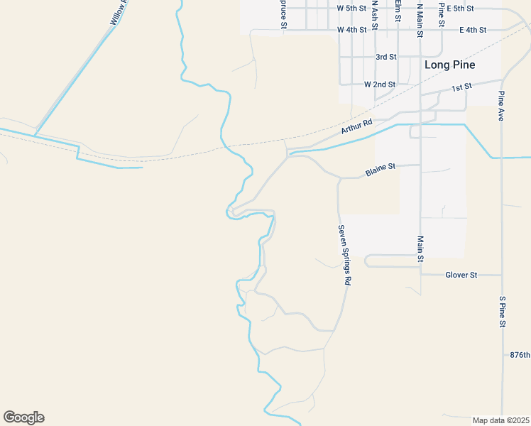 map of restaurants, bars, coffee shops, grocery stores, and more near 10596 Hidden Paradise Road in Long Pine
