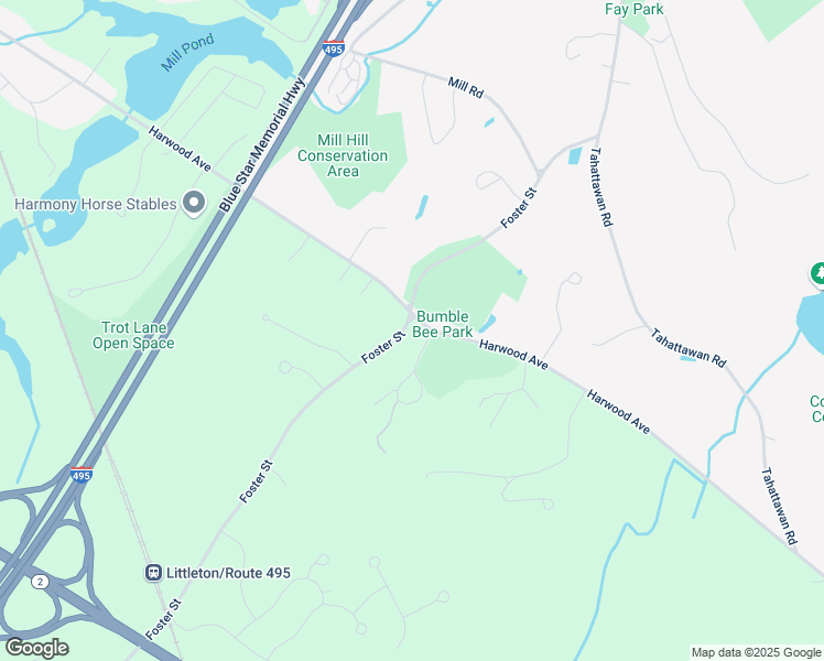map of restaurants, bars, coffee shops, grocery stores, and more near 174 Foster Street in Littleton