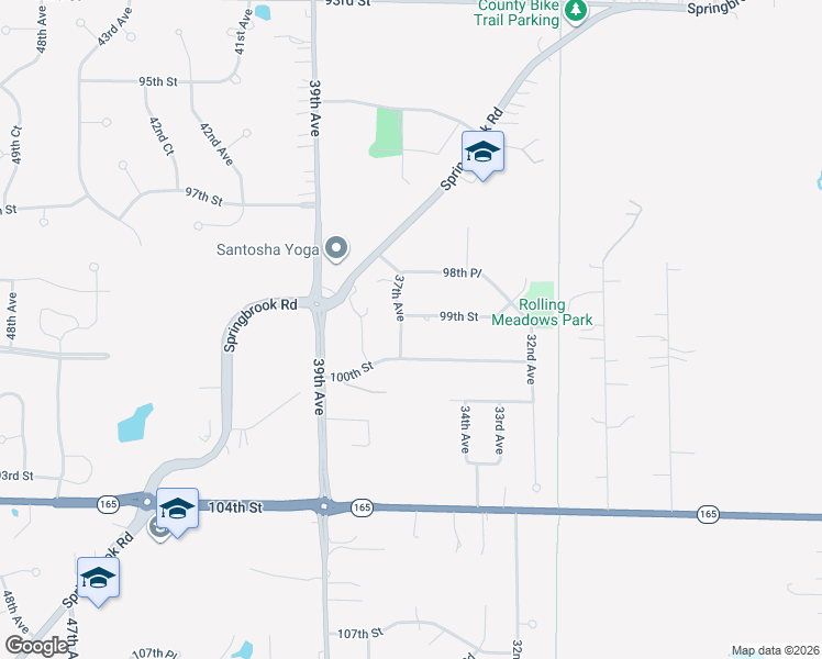 map of restaurants, bars, coffee shops, grocery stores, and more near 3655 99th Street in Pleasant Prairie
