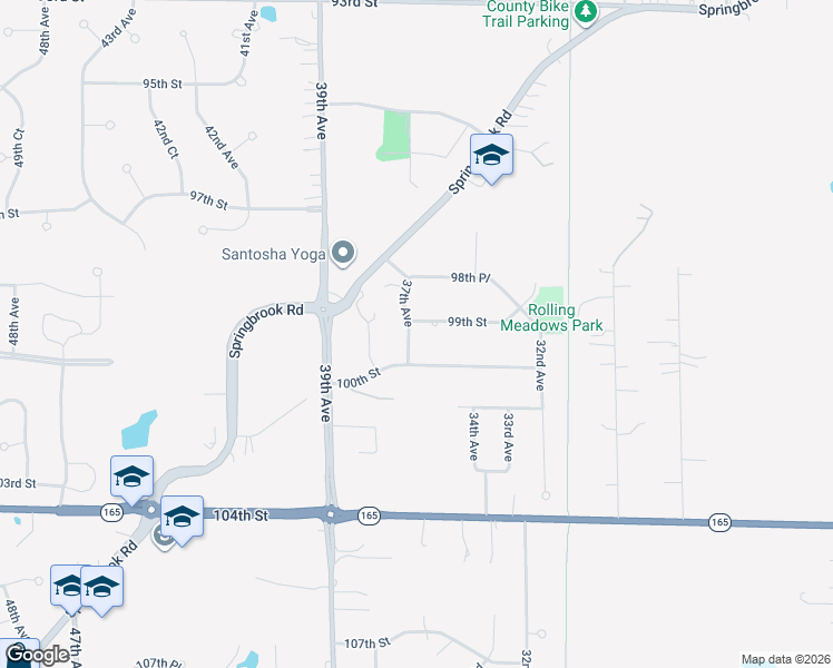 map of restaurants, bars, coffee shops, grocery stores, and more near 3655 99th Street in Pleasant Prairie