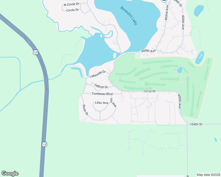 map of restaurants, bars, coffee shops, grocery stores, and more near W131 Hilltop Road in Genoa City