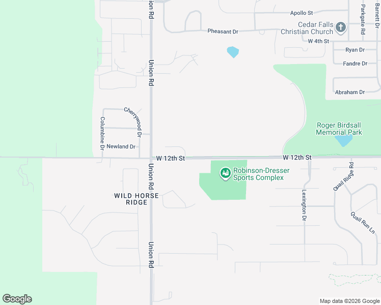 map of restaurants, bars, coffee shops, grocery stores, and more near 3801 Alexis Blvd in Cedar Falls