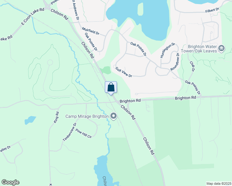 map of restaurants, bars, coffee shops, grocery stores, and more near 4942 Fairways Drive in Brighton
