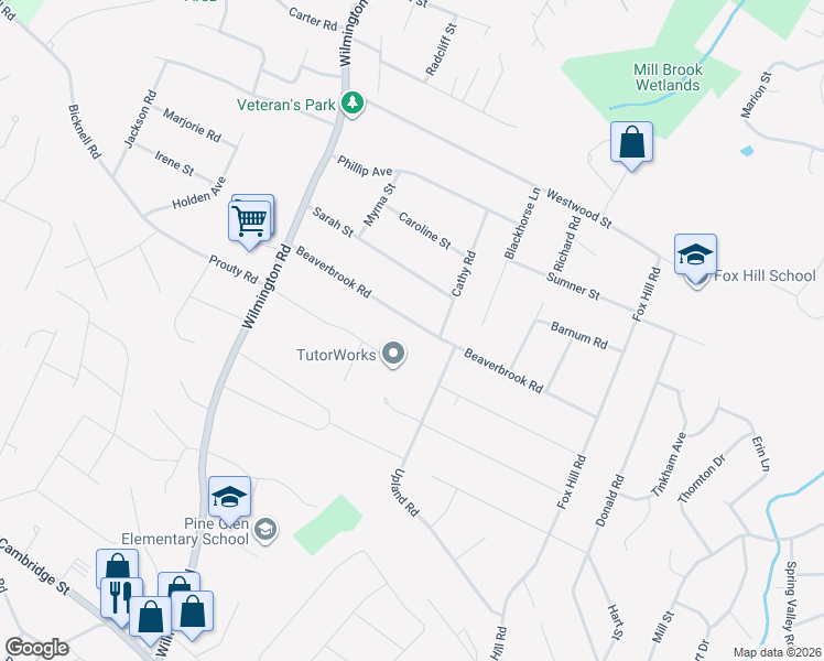 map of restaurants, bars, coffee shops, grocery stores, and more near 27 Beaverbrook Road in Burlington
