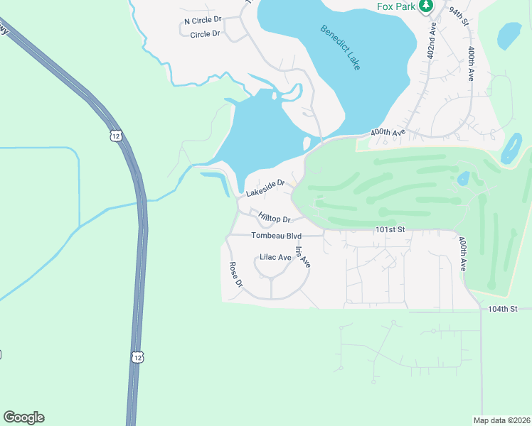 map of restaurants, bars, coffee shops, grocery stores, and more near W170 Hilltop Road in Genoa City