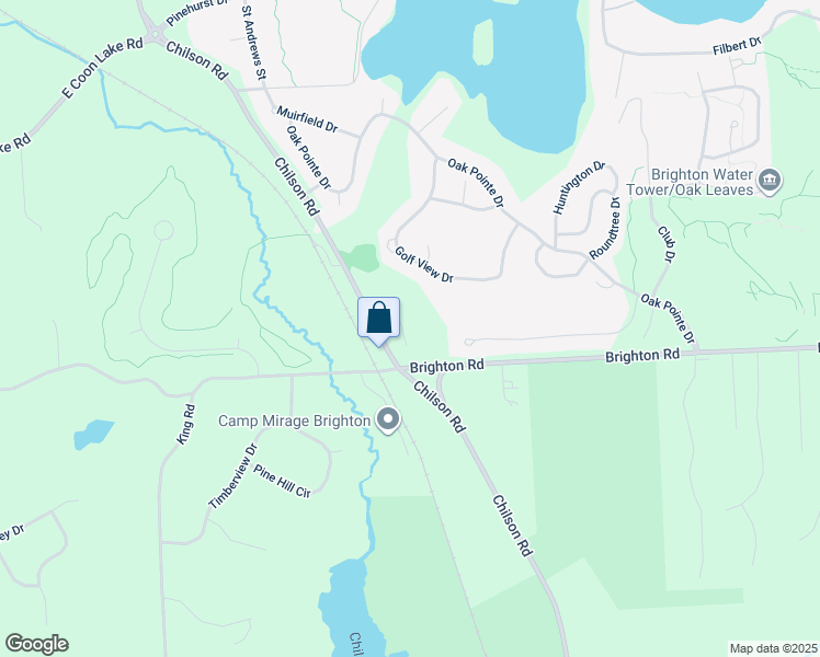 map of restaurants, bars, coffee shops, grocery stores, and more near 4942 Fairways Drive in Brighton