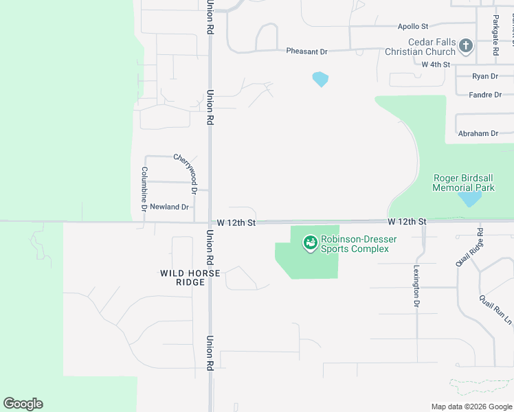 map of restaurants, bars, coffee shops, grocery stores, and more near 3801 Alexis Boulevard in Cedar Falls
