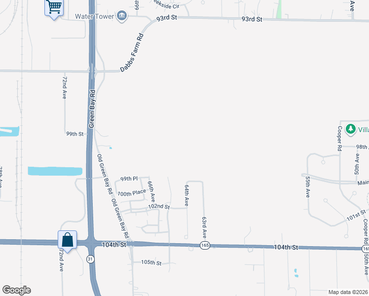 map of restaurants, bars, coffee shops, grocery stores, and more near 6324 100th Street in Pleasant Prairie